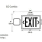 Lithonia ECR LED M6 LED Emergency Light Exit Sign Combo White Thermoplastic 2-Lamp Single Face Red Letters Battery Backup