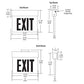 Lithonia EDG 2 GW EL SD Surface Mount LED Edge-Lit Exit, Brushed Aluminum Housing, Double Face, Green on White Letter, Nickel-Cadmiun Battery, Self-Diagnostics