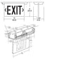 Lithonia EDGR 2 GW Recessed LED Edge-Lit Exit, Brushed Aluminum Housing, Double Face, Green on White Letter, AC Only
