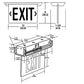 Lithonia EDGR W 1 R EL SD Recessed LED Edge-Lit Exit, White Housing, Single Face, Red on Clear Letter, Nickel-Cadmiun Battery, Self-Diagnostics