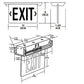Lithonia EDGR W 1 GW WM Recessed LED Edge-Lit Exit, White Housing, Single Face, Green on White Letter, AC Only