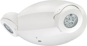 Lithonia ELM6L UVOLT LTP EHO SDRT 10.6W LED Emergency Light 1100 Lumens, White Thermoplastic, 2 Adjustable Lamp Heads, 120-347 VAC, Extra High-Output
Battery, Self Diagnostics Remote Test
