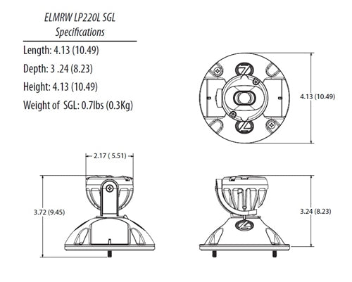 Lithonia ELMRW LP220L DNAXD SGL Universal DC Voltage, 110 Lumens, Linear Pattern, 5VDC-20VDC Input, Single Lamp, Natural Aluminum