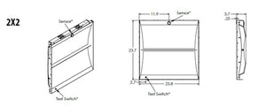 Lithonia ENVX 2X2 HRG 4000LM 80CRI 35K MIN1 ZT MVOLT E10WLCP 2'x2' Ambient ELD Troffer, Hourglass Style, 4800 Lumens, 80 CRI, 3500K, Dim to 1%, 0-10V, 120-277V, 10W Self-Diagnostics Battery Pack