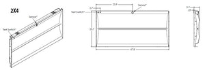 Lithonia ENVX 2X4 HRG 4800LM 80CRI 35K MIN1 ZT MVOLT E10WLCP 2'x4' Ambient ELD Troffer, Hourglass Style, 4800 Lumens, 80 CRI, 3500K, Dim to 1%, 0-10V, 120-277V, 10W Self-Diagnostics Battery Pack