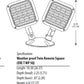 Lithonia ERE W T SQ WP LED Emergency Remote Lamp, Ivory White Housing, Twin Lamphead, Square Lamp Head, Weather Proof