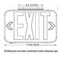 Lithonia EXR LED B EL SD M6 Emergency Exit LED Sign, Red Letters, Black Thermoplastic Housing, Nicad Battery Back-Up, Self-Diagnostics