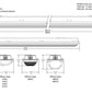 Lithonia FEM L48 10000LM IMAFL WD MVOLT GZ10 35K 80CRI 80W 48" LED Low-Profile Enclosed and Gasketed Industrial Light, 10000 Lumens, Acrylic Linear Ribbed Frosted Lens, Wide Distribution, 120-277V, 0-10V Dimming, 3500K, 80CRI