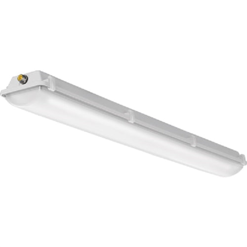 Lithonia FEM L24 4000LM IMACD MD MVOLT GZ10 30K 80CRI 24" LED Low-Profile Enclosed and Gasketed Industrial Light, 4000 Lumens, Acrylic Clear Deep Lens, Medium Distribution, 120-277V, 0-10V Dimming, 3000K, 80 CRI