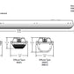 Lithonia FEM L48 3000LM IMAFL MD MVOLT GZ10 30K 90CRI STSL SBOR10 P BAA 48" LED Industrial Light, 3000 Lumens, Acrylic Lens, Med Dist, 120-277V, 0-10V Dim, 3000K, 90 CRI, Stainless Steel Latches, 360 Deg Low Mount Sensor, BAA Compliant