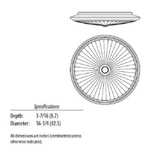 Lithonia FMDCGL 16 20840 BN M4 23 Watts 1400 Lumens LED Indoor Ceiling 17 inches Round Flush Mount Bronze 4000K