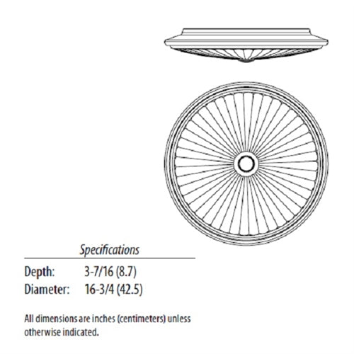 Lithonia FMDCGL 16 20840 BZ M4 23 Watts 1300 Lumens LED Indoor Ceiling 17 inches Round Flush Mount Bronze 3000K
