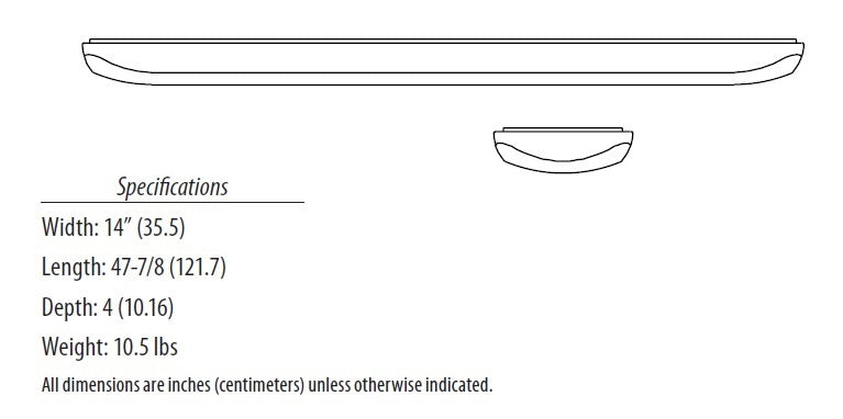 Lithonia FMLL 14IN 40K 80CRI 45W 14" LED Litepuff Linear Low Profile Flush Mount, 120V, 4000K Color Temperature, 80 CRI, White Finish