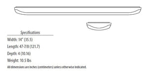 Lithonia FMLL 14IN MVOLT 30K 90CRI 45W 14" LED Litepuff Linear Low Profile Flush Mount, 120-277V, 3000K Color Temperature, 90 CRI, White Finish
