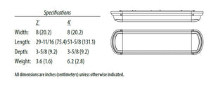 Lithonia FMLLBHL 48IN 30K 80CRI BN 94W 48" Linear LED Flush Mount, 3000K Color Temperature, 80 CRI, Brushed Nickel