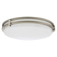 Lithonia FMSATL 13 14830 BN M4 16 Watts 925 Lumens LED Indoor Ceiling 13 inches Round Flush Mount Brushed Nickel 3000K