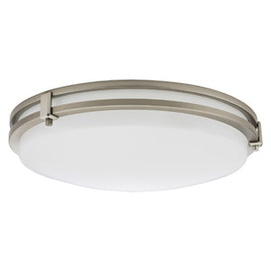 Lithonia FMSATL 13 14830 BN M4 16 Watts 925 Lumens LED Indoor Ceiling 13 inches Round Flush Mount Brushed Nickel 3000K