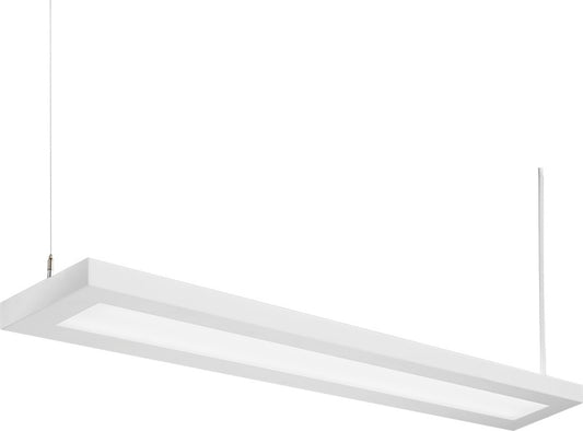 Lithonia GRD LLP 8FT MSL8 80CRI 30K ID1500LMF 80/20 MIN1 ZT 277 SCT F1/24A C210 8" Run LED Grad Linear Suspended Fixture, 8', 80 CRI, 3000K, 1500 LPF, Dim to 1%, 0-10V, 277V, Single Circuit, Univ Mounting Bracket, 24" Adjustable Suspension, White Finish
