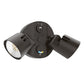 Lithonia HGX LED 2RH ALO 40K 120 PE DDB Outdoor LED Security Flood Light, 2 Round Heads, Adjustable Lumen Output, 4000K Color Temperature, 120V, with Dusk to dawn Photocell, Bronze