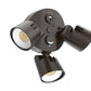 Lithonia HGX LED 3RH ALO SWW2 120 PE DDB Outdoor LED Security Flood Light, 3 Round Heads, Adjustable Lumen Output, 3000K/4000K/5000K Color Temperature, 120V, with Dusk to dawn Photocell, Bronze
