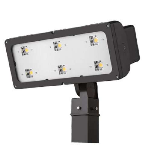 Lithonia HLF1 LED P2 30K WFL MVOLT IS PER DWHXD 246W High Lumen LED Floodlight, 5000K Color Temperature, Wide Flood Distribution, 120-277V, Integral Slipfitter Mounting, NEMA Twist-Lock Receptacle, White Finish