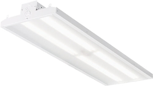 Lithonia IBE L48 30000LM ATC MD MVOLT GZ10 40K 80CRI E15WCP BPK DWH 48" High Bay LED, 30000 Lumens, Acrylic Textured Lens, Medium Distribution, 120-277V, 0-10V Dim, 4000K, 80 CRI, EM Self-DiagnosticBattery Pack, Gloss White