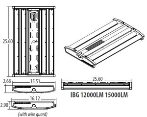 Lithonia IBG 12L MVOLT 79 Watts LED Low Bay 12000 Lumens 175W MH Equal 4000K