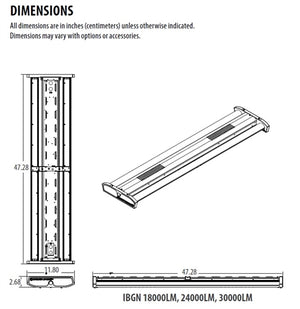 Lithonia IBGN 30000LM SEF L/LENS GND 480 GZ10 50K 70CRI OCS LSXR6 ADC DWH Narrow Body LED High Bay 30000 Lumens, 480 Volts, 5000K in White
