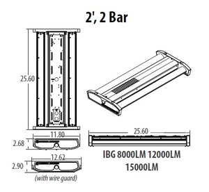 Lithonia IBG 12000LM SEF ATL ND MVOLT GZ10 40K 80CRI MB 76W LED High Bay, 12000 Lumens, Standard Efficiency Performance Package, Acrylic Textured Lens, Narrow Distribution, 120-277V, 0-10V Dimming, 4000K, 80 CRI, Matte Black