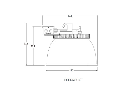 Lithonia JCBL 12L DALR MV 40K SC6 90 Watts Round LED High Bay 11000 Lumens 250W MH Equal 4000K