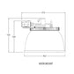 Lithonia JCBL 12L DALR MV 50K SC6 90 Watts Round LED High Bay 11000 Lumens 250W MH Equal 5000K
