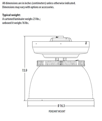 Lithonia JCBL 24000LM ACFR MVOLT GZ10 40K 70CRI SC6 DNAXD Round LED High Bay, 24000 Lumens, Frosted Acrylic Reflector, 120-277V, 0-10V Dimming, 4000K, 70 CRI, Steel Hook & 6' Cord, Natural Aluminum Finish