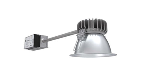 Lithonia LBR4 10LM 30K AR LSS MWD MVOLT 90CRI UGZ1 NLTAIR2 4" Round Retrofit Downlight, 10000 Lumens, 3000K, Clear Reflector, Medium Wide Distribution, 120-277V, 90 CRI, Universal Dim to 1% 0-10V, nLight AIR Dimming Pack Wireless Controls
