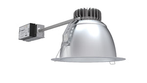 Lithonia LBR8 ALO3 SWW1 AR LSS MWD MVOLT 90CRI UGZ 8" Round Retrofit Downlight, Switchable Lumens and CCT, Clear, Semi-Specular, Medium Wide (1.0 s/mh), 120-277V, 90 CRI, Dim to 10% 0-10V