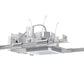 Lithonia LDN4SQ 40/25 MVOLT EZ1 E10WCP HSG 4" Square Open Non-IC New Construction Downlight, 4000K, 2500 Lumens, 120-277V, eldoLED Driver Dims to 1%, 10W Battery Pack, T20 Compliant, Integral Test Switch
