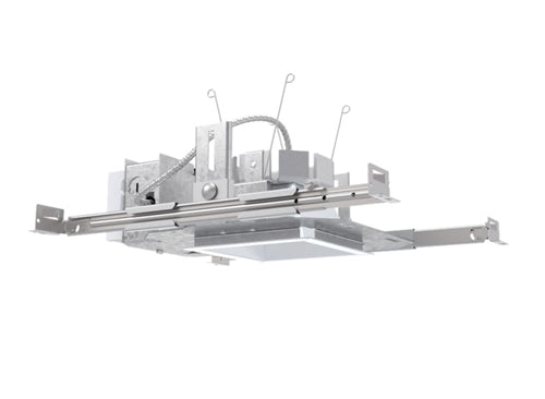Lithonia LDN4SQ 40/25 MVOLT EZ1 E10WCP HSG 4" Square Open Non-IC New Construction Downlight, 4000K, 2500 Lumens, 120-277V, eldoLED Driver Dims to 1%, 10W Battery Pack, T20 Compliant, Integral Test Switch