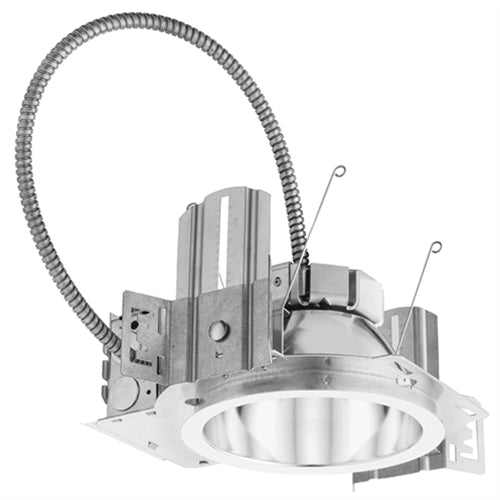 Lithonia LDN6 40/07 LO6 AR LSS MVOLT GZ10 BAA 6" Downlight LED, 4000K, 750 Lumens, Clear Semi-Specular Trim, 120-277V, 0-10V Driver Dims to 10%, Buy American Act