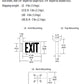 Lithonia LE S 2 G LED Exit Sign Die-Cast Aluminum, Surface Mount, Matte Black, Brushed Aluminum Face, Double Face, Green Letter, AC Only