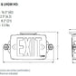 Lithonia LHQM S W RG MVOLT HO SD Emergency LED Light Exit Sign Combo, Stencil Face, White Housing, Red/Green Switchable Letter, 120-277V, High-Output, Self Diagnostic