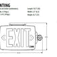 Lithonia LHQM S W RG MVOLT BAA M6 Emergency Light Exit Sign Combo, Stencil Face, White Housing, Red/Green Switchable Letter, 120-277V, Buy American Act Compliant