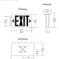 Lithonia LQM S W 3 G MVOLT EL N SD M6 Quantum LED Exit Sign, Stencil Face Type, White Housing, 3 Single Faces, Green Letters, 120-277V, Nickel Cadmium Battery, Self-Diagnostics