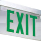Lithonia LRP W 2 GW 120/277 EL N Edge Lit LED Exit Sign, White Housing, Double Face, Green Letters on White  Background, 120-277V, Nickel Cadmium Battery