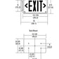 Lithonia LV S W 2 R 120/277 UM All-Condition LED Exit Light, Stencil Face, White Faceplate on White Housing, Single Face, Red Letter, 120/277V, Universal Mount