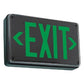 Lithonia LV S 1 G 120/277 EL N All-Condition LED Exit Light, Stencil Face, Black Faceplate on Black Housing, Single Face, Green Letter, 120/277V, Nickel-Cadmium Battery, Back Mount