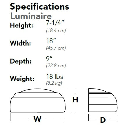 Lithonia MRW LED P1 40K SR2 MVOLT DDBXD 20W Architectural Wall Sconce, 4000K, Type 2 Distribution, 120-277V, Dark Bronze Finish