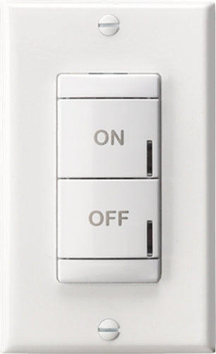Lithonia NPODM 2P DX WH nLight Wired Wall Switch, Two Channels, On/off Control, White