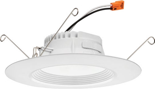 Lithonia RB56 SWW5 MW M6 10.2W 5"/6" Switchable White LED Baffle Trim Kit, 860 Lumens, 2700K-5000K, 90 CRI, 120V, 100%-10% Dimming, White