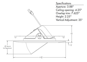 Lithonia RB56A SWW5 BRZ M6 9W 5"/6" Adjustable Switchable White LED Trim Kit, 800 Lumens, 2700K-5000K Switchable CCT, 90 CRI, 120V, Bronze