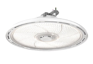 Lithonia REBL ALO27 UVOLT SWW9 80CRI DWH M2 LED Round High Bay, Switchable Lumens 30000LM/35000LM/40000LM, 120-347V, UVOLT Driver, Switchable CCT 4000K/5000K, 80 CRI, Gloss White