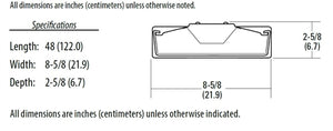 Lithonia SBL4 4000LM 80CRI 30K MIN10 GZT MVOLT 4' Square-Basket LED Wraparound, 4000 Lumens, 80 CRI, 3000K, Dims to 10%, Generic 0-10V Dimming, 120-277V